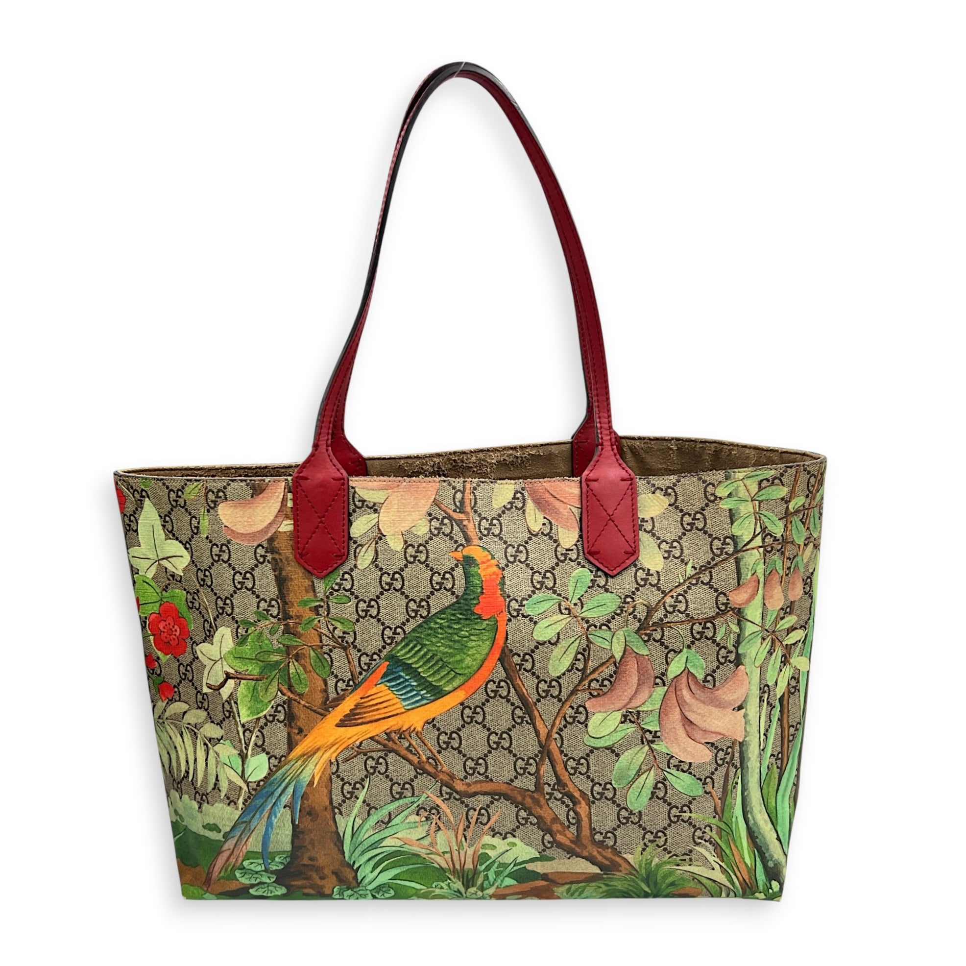 GG Supreme Multi-colour Tote Bag in Coated Canvas, Silver hardware
