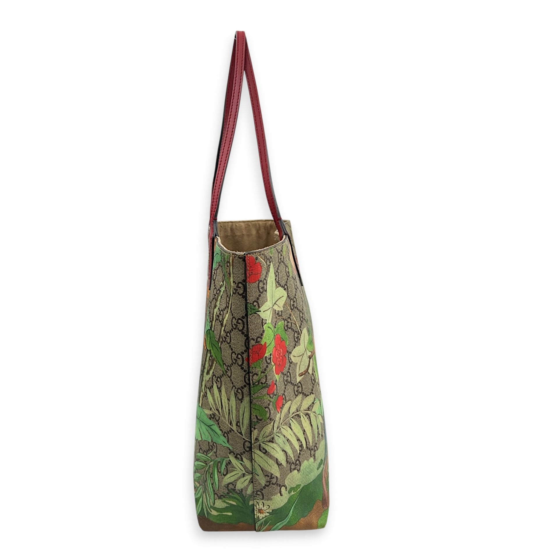 GG Supreme Multi-colour Tote Bag in Coated Canvas, Silver hardware