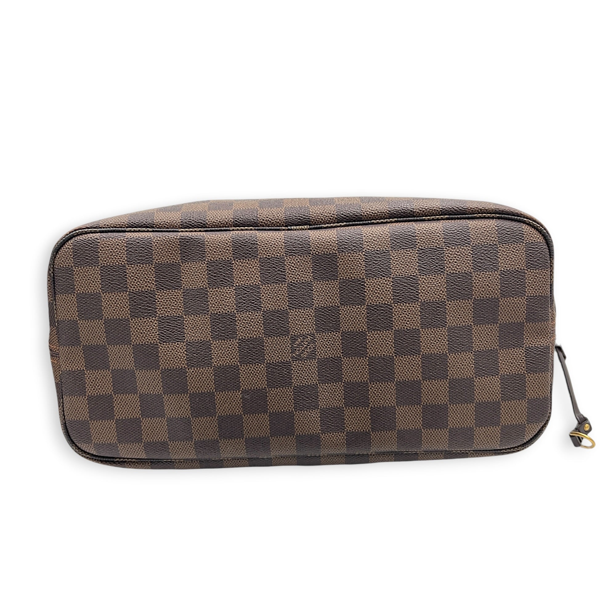 Neverfull MM Brown Tote Bag in Coated Canvas, Gold hardware