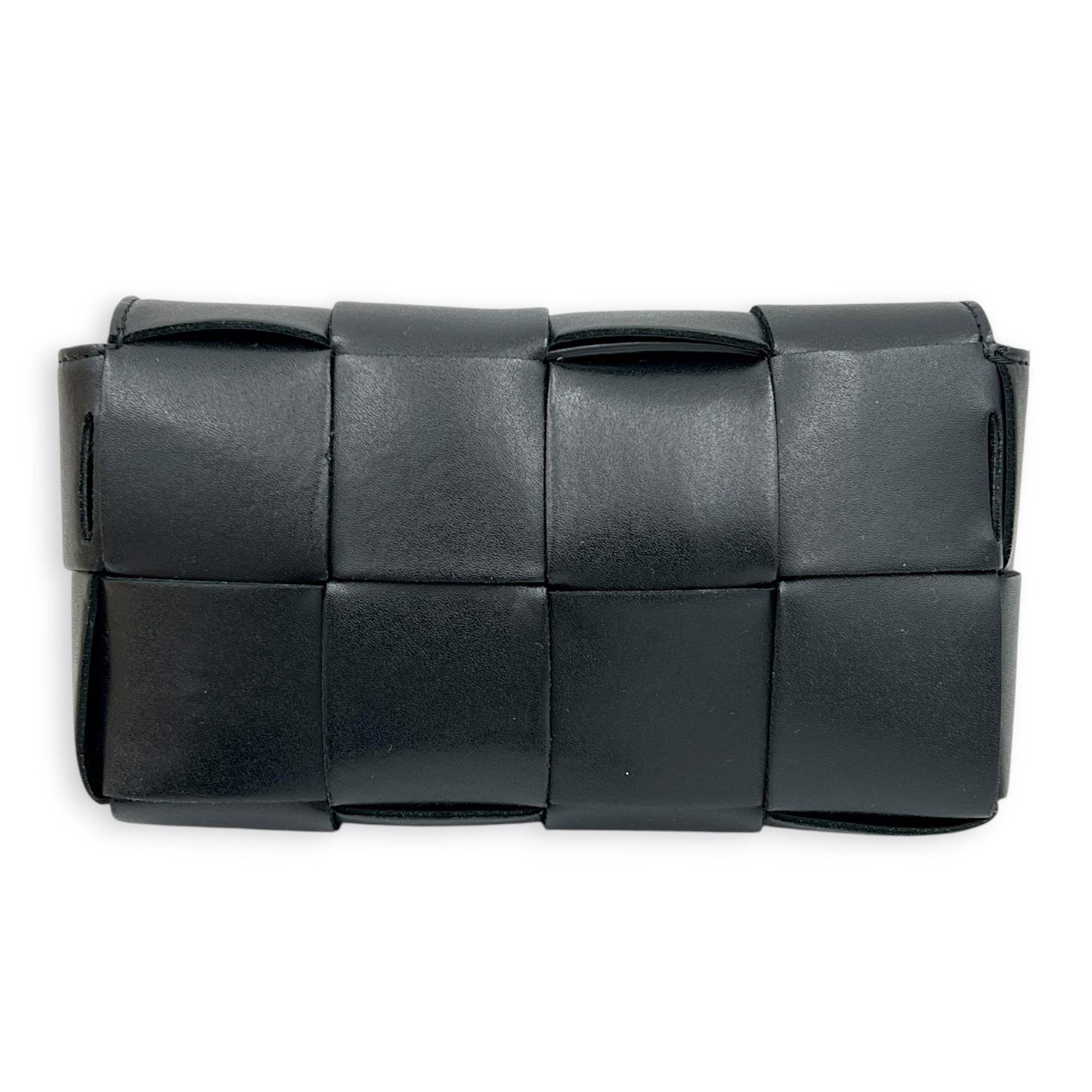 Cassette Belt Bag Black in Calfskin, Silver hardware