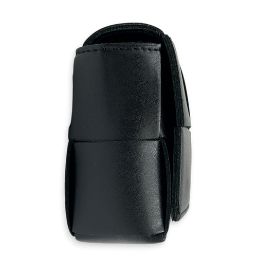 Cassette Belt Bag Black in Calfskin, Silver hardware