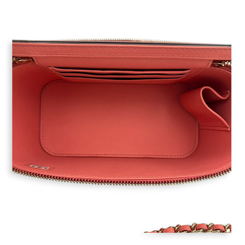 CC Vanity Top Handle Bag Pink in Lambskin, Gold hardware