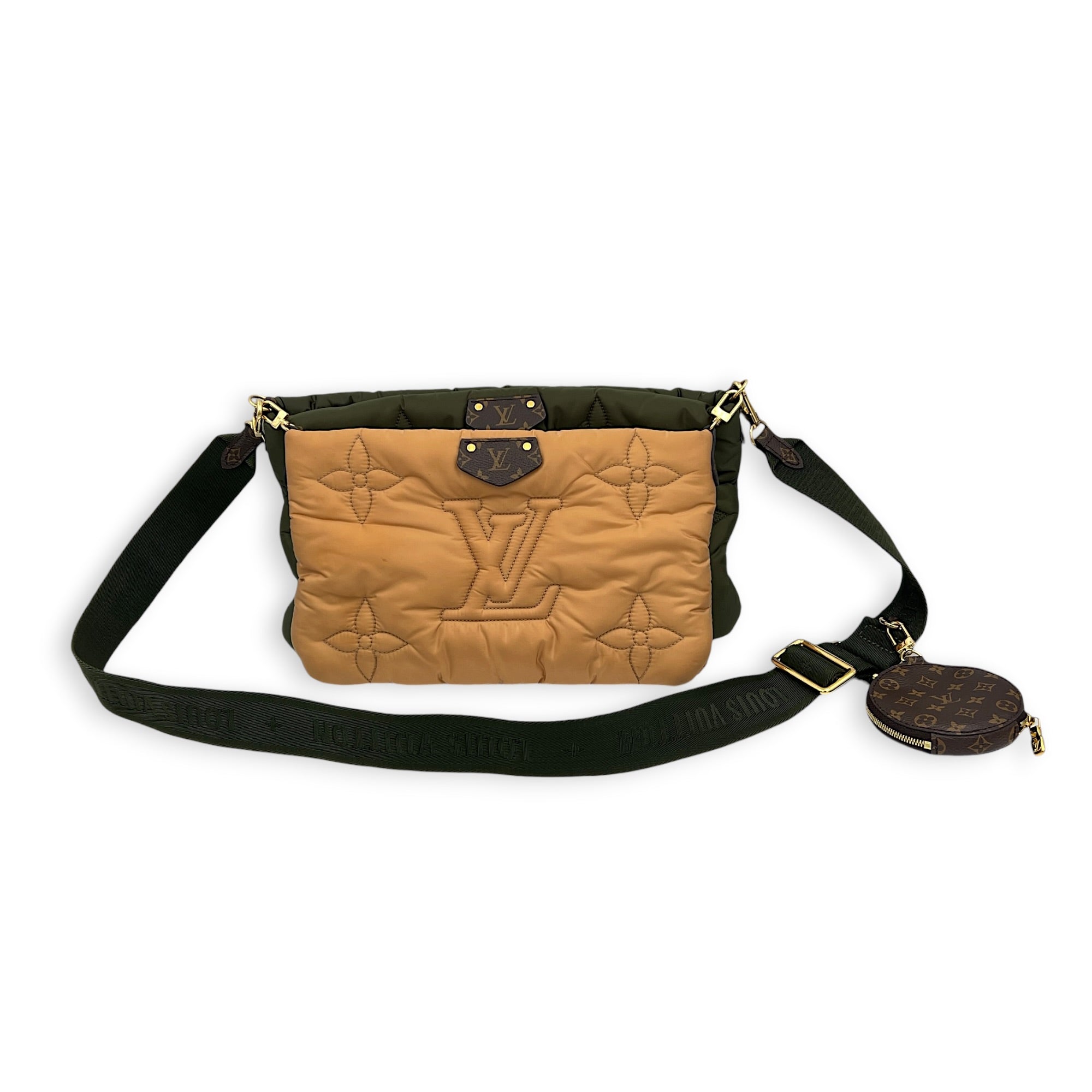 Multi-Pochette Accessoires Shoulder Bag Multi-colour in Nylon, Gold hardware