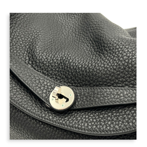 Lindy 34 Black Shoulder Bag in Clemence, Palladium hardware
