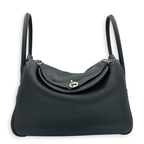 Lindy 34 Black Shoulder Bag in Clemence, Palladium hardware