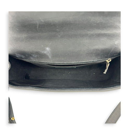 Boy Shoulder Bag Black in Lambskin, Gold hardware