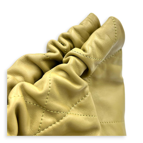 22 Tote Shoulder Bag Small Green in Calfskin, Gold hardware
