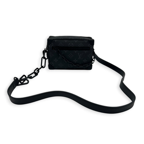 Soft Trunk Shoulder Bag Mini Monogram Eclipse in Canvas, Black hardware