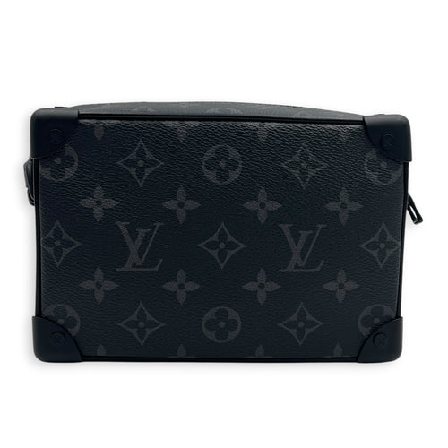 Soft Trunk Shoulder Bag Mini Monogram Eclipse in Canvas, Black hardware