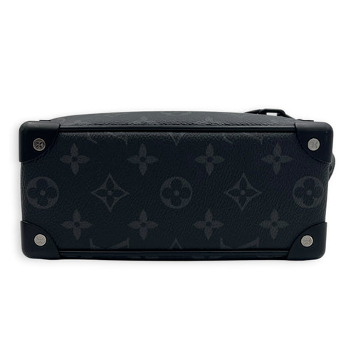 Soft Trunk Shoulder Bag Mini Monogram Eclipse in Canvas, Black hardware