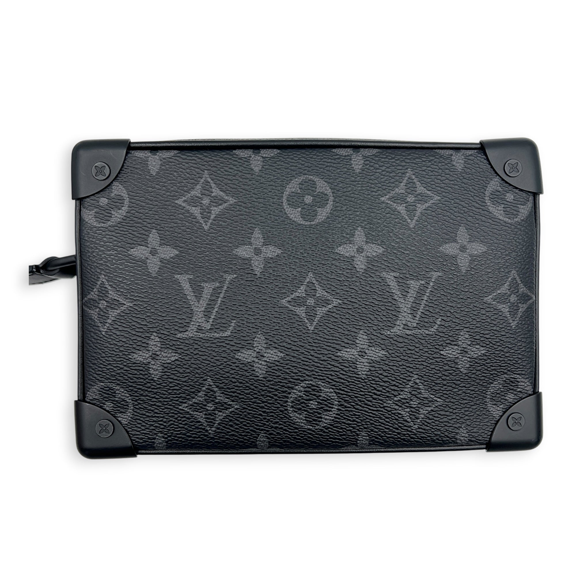 Soft Trunk Shoulder Bag Mini Monogram Eclipse in Canvas, Black hardware