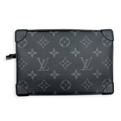 Soft Trunk Shoulder Bag Mini Monogram Eclipse in Canvas, Black hardware
