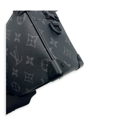Soft Trunk Shoulder Bag Mini Monogram Eclipse in Canvas, Black hardware