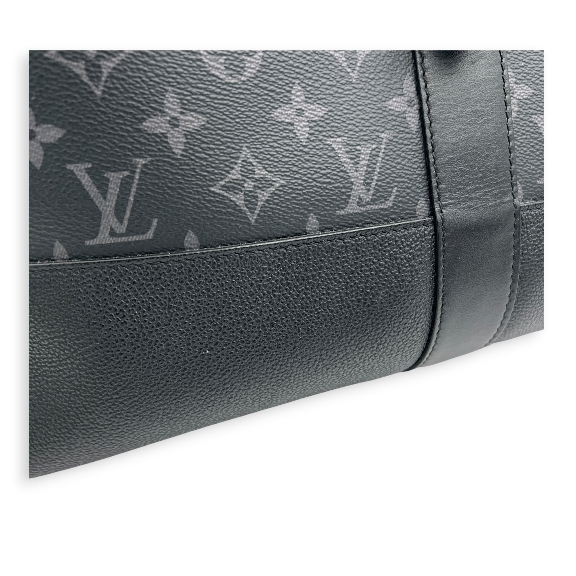 Saumur Tote Bag Monogram Eclipse in Canvas, Black hardware