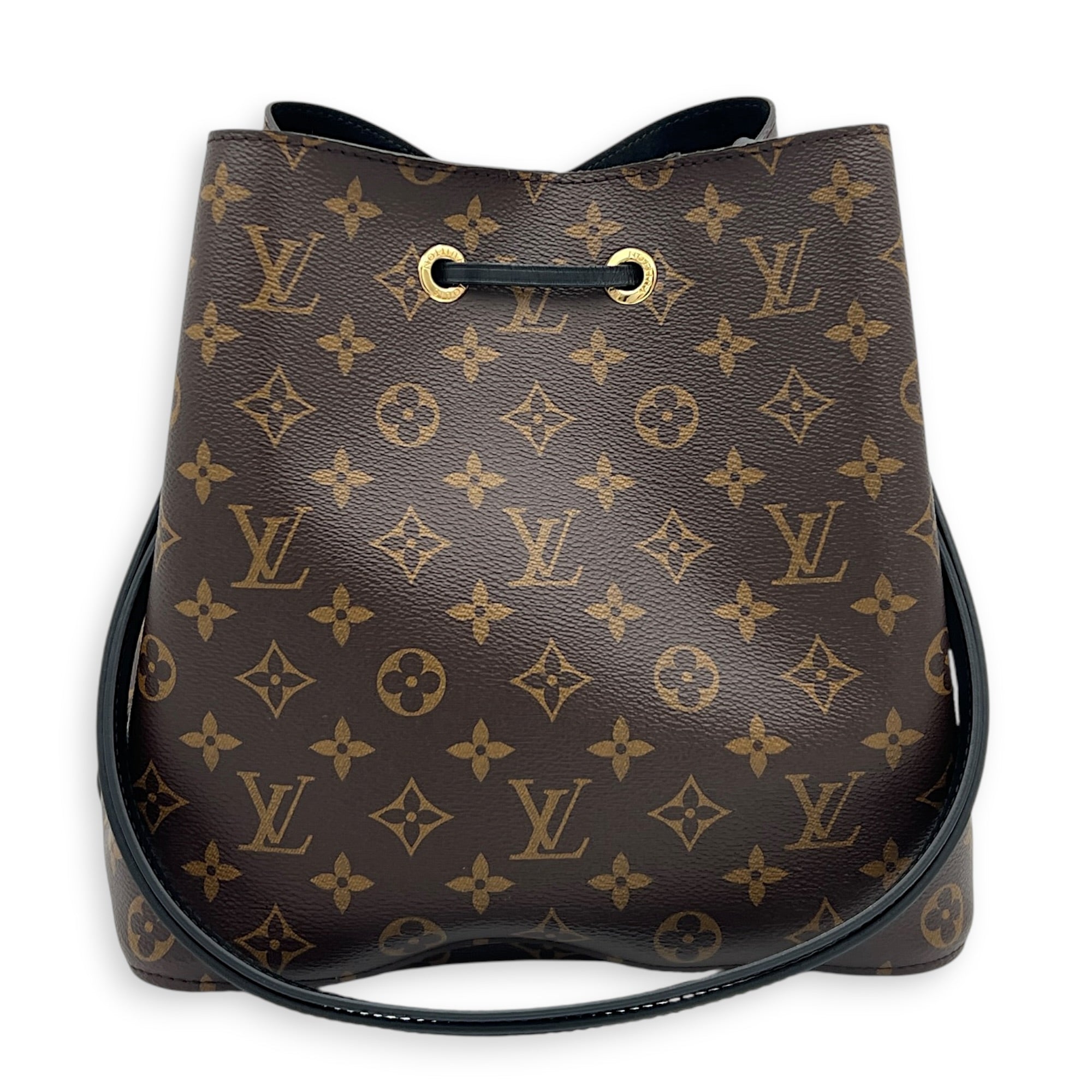 NeoNoe Shoulder Bag Brown in Coated Canvas, Gold hardware