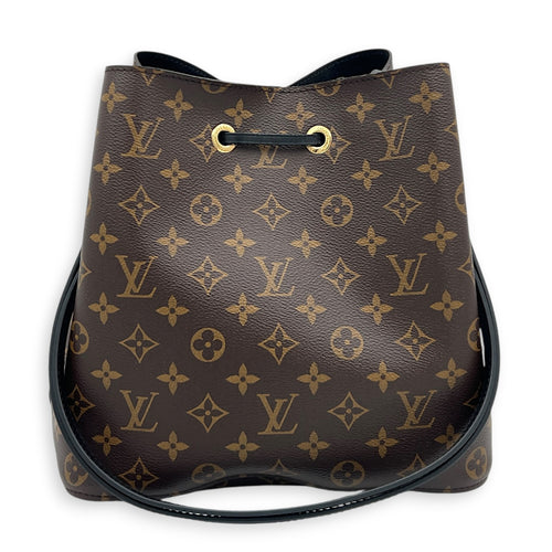NeoNoe Shoulder Bag Brown in Coated Canvas, Gold hardware
