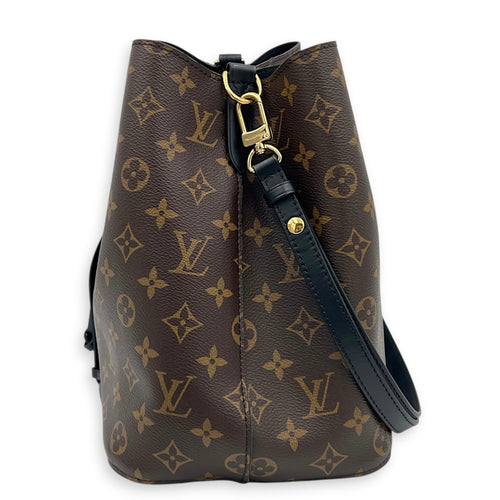NeoNoe Shoulder Bag Brown in Coated Canvas, Gold hardware