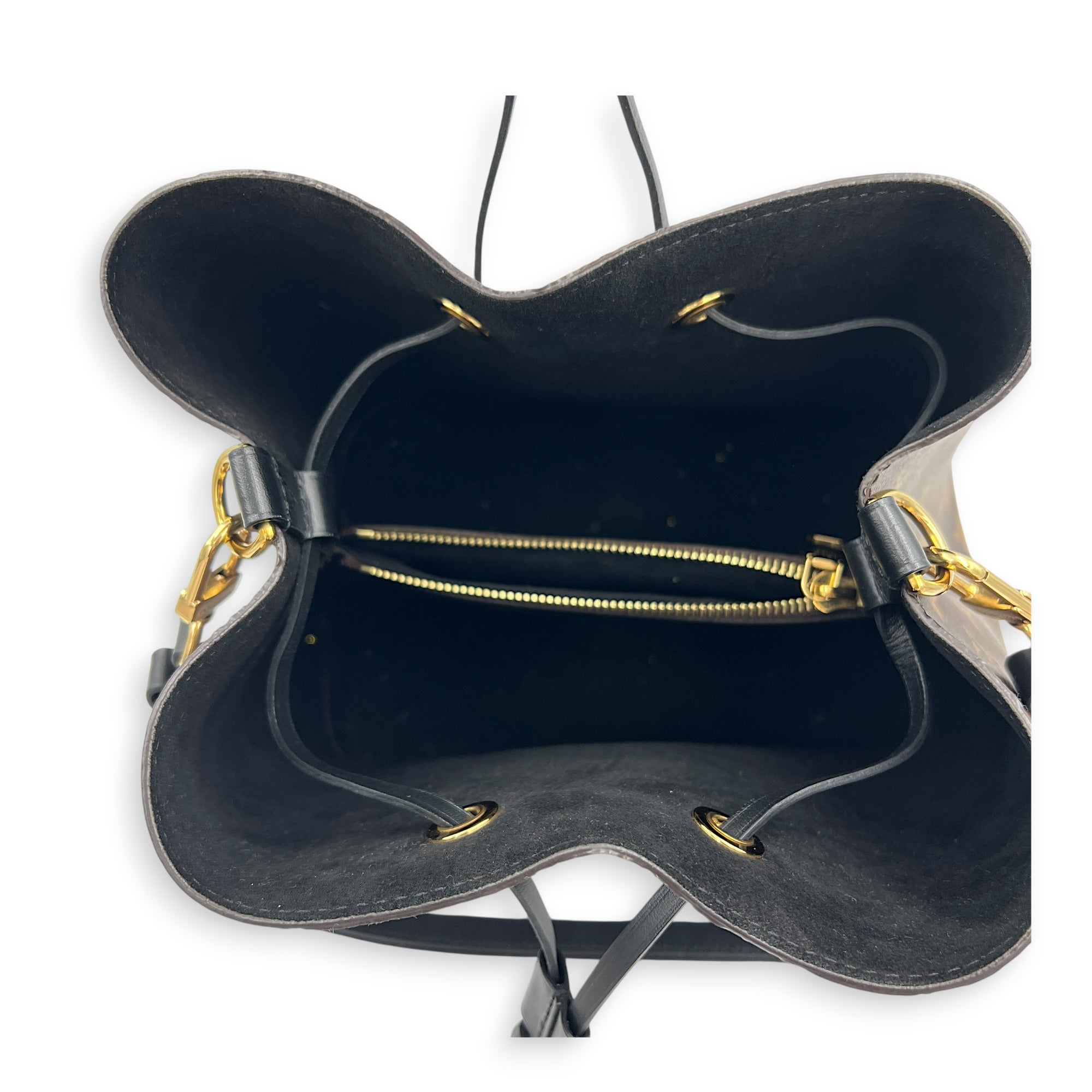NeoNoe Shoulder Bag Brown in Coated Canvas, Gold hardware