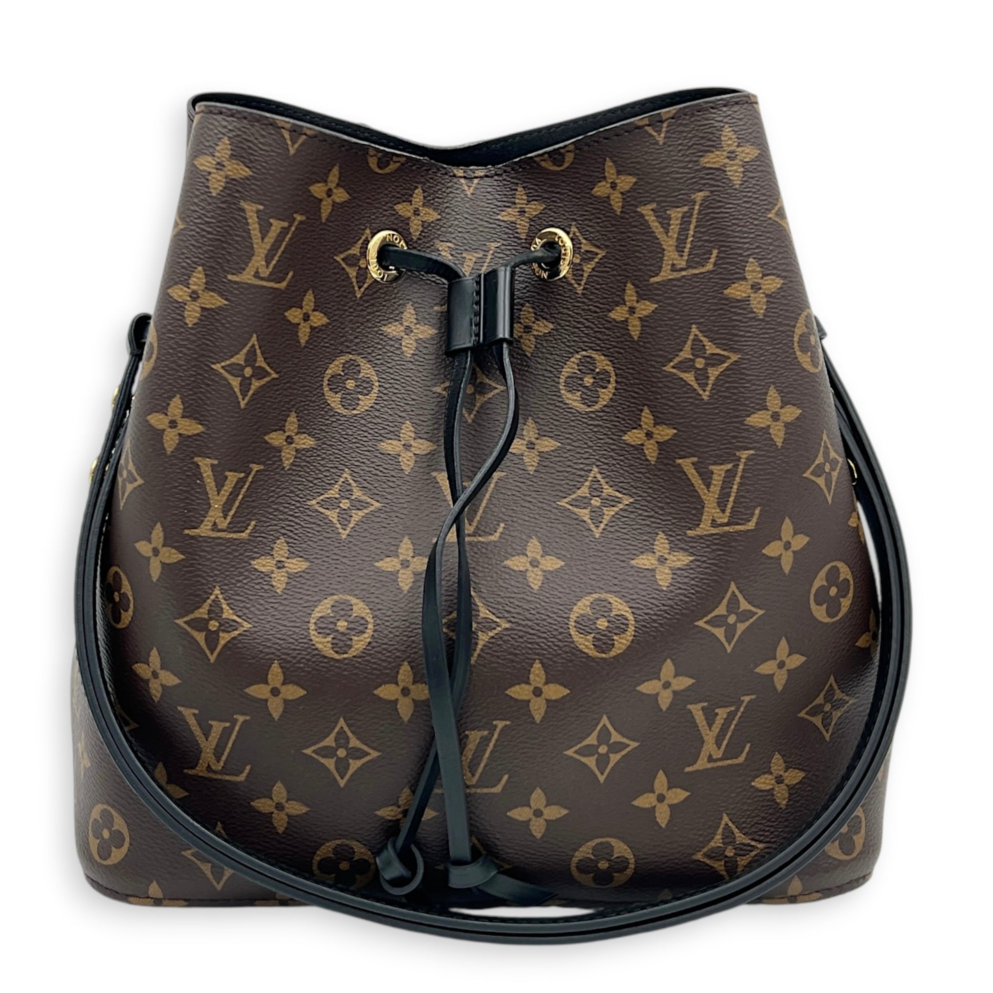 NeoNoe Shoulder Bag Brown in Coated Canvas, Gold hardware