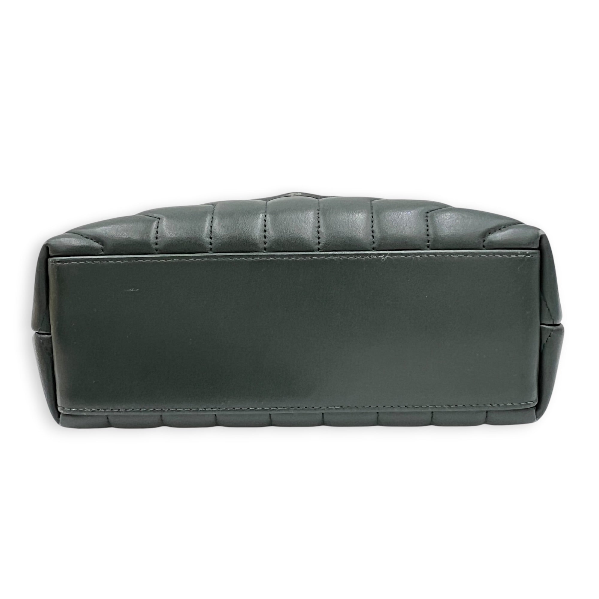 Loulou Shoulder Bag Green in Calfskin, Gold hardware