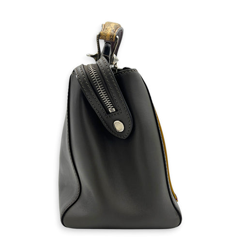 Dotcom Python Top Handle Bag Grey in Calfskin, Silver hardware