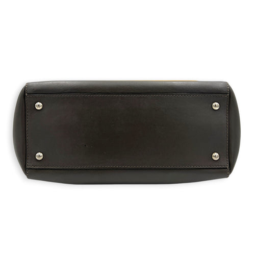 Dotcom Python Top Handle Bag Grey in Calfskin, Silver hardware