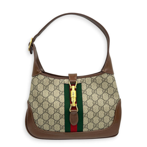 Jackie 1961 Shoulder Bag Gold in Coated Canvas, Gold hardware