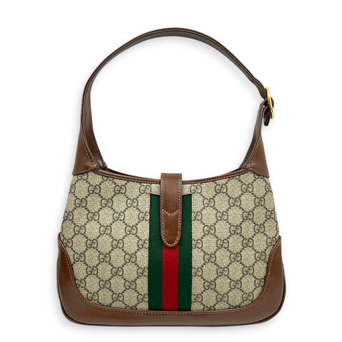 Jackie 1961 Shoulder Bag Gold in Coated Canvas, Gold hardware