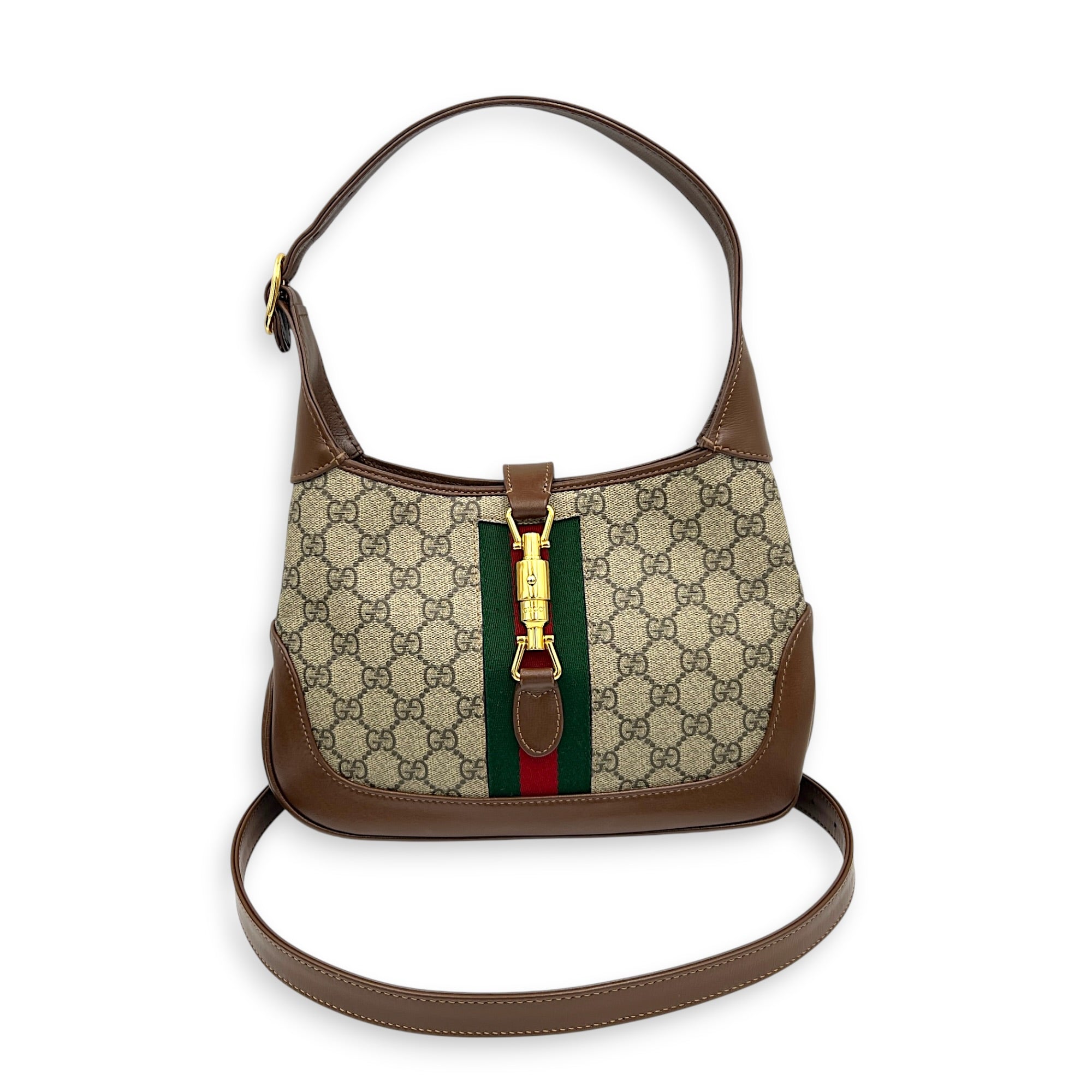 Jackie 1961 Shoulder Bag Gold in Coated Canvas, Gold hardware