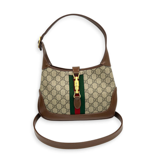 Jackie 1961 Shoulder Bag Gold in Coated Canvas, Gold hardware