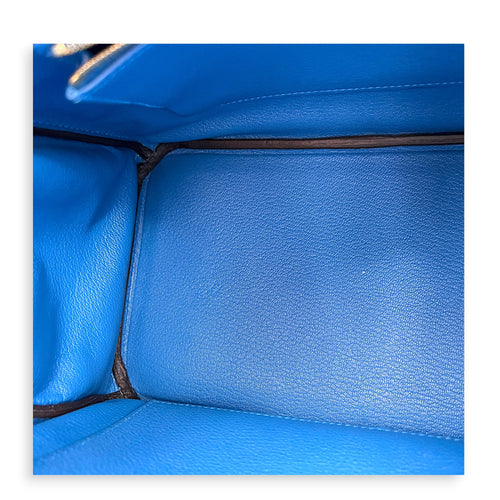 Birkin 30 Bleu Frida Top Handle Bag in Clemence, Gold hardware