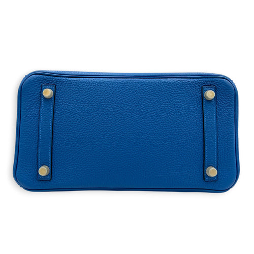 Birkin 30 Bleu Frida Top Handle Bag in Clemence, Gold hardware