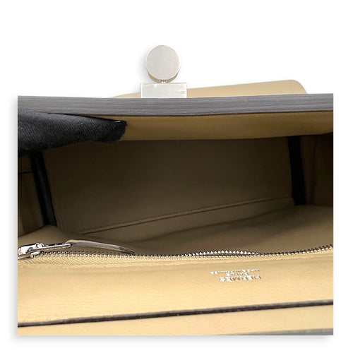 24/24 21 Beige Marfa Top Handle Bag in Evercolor, Palladium hardware