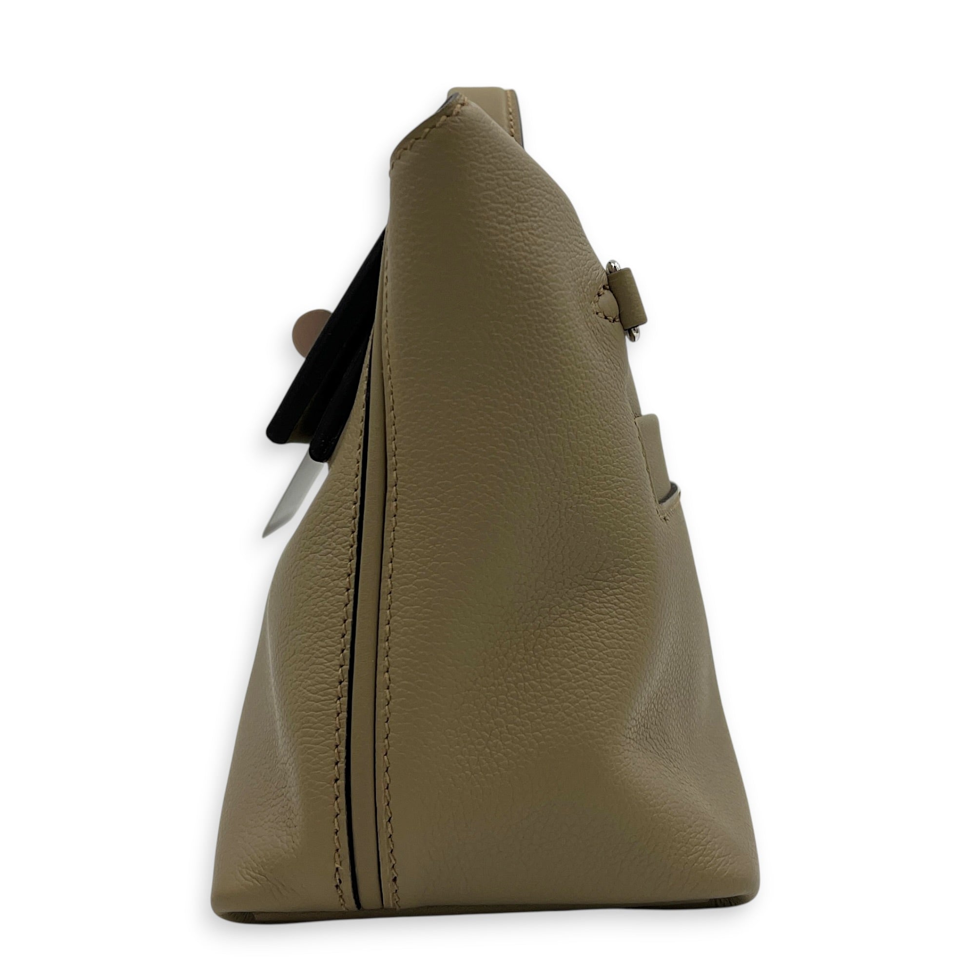 24/24 21 Beige Marfa Top Handle Bag in Evercolor, Palladium hardware