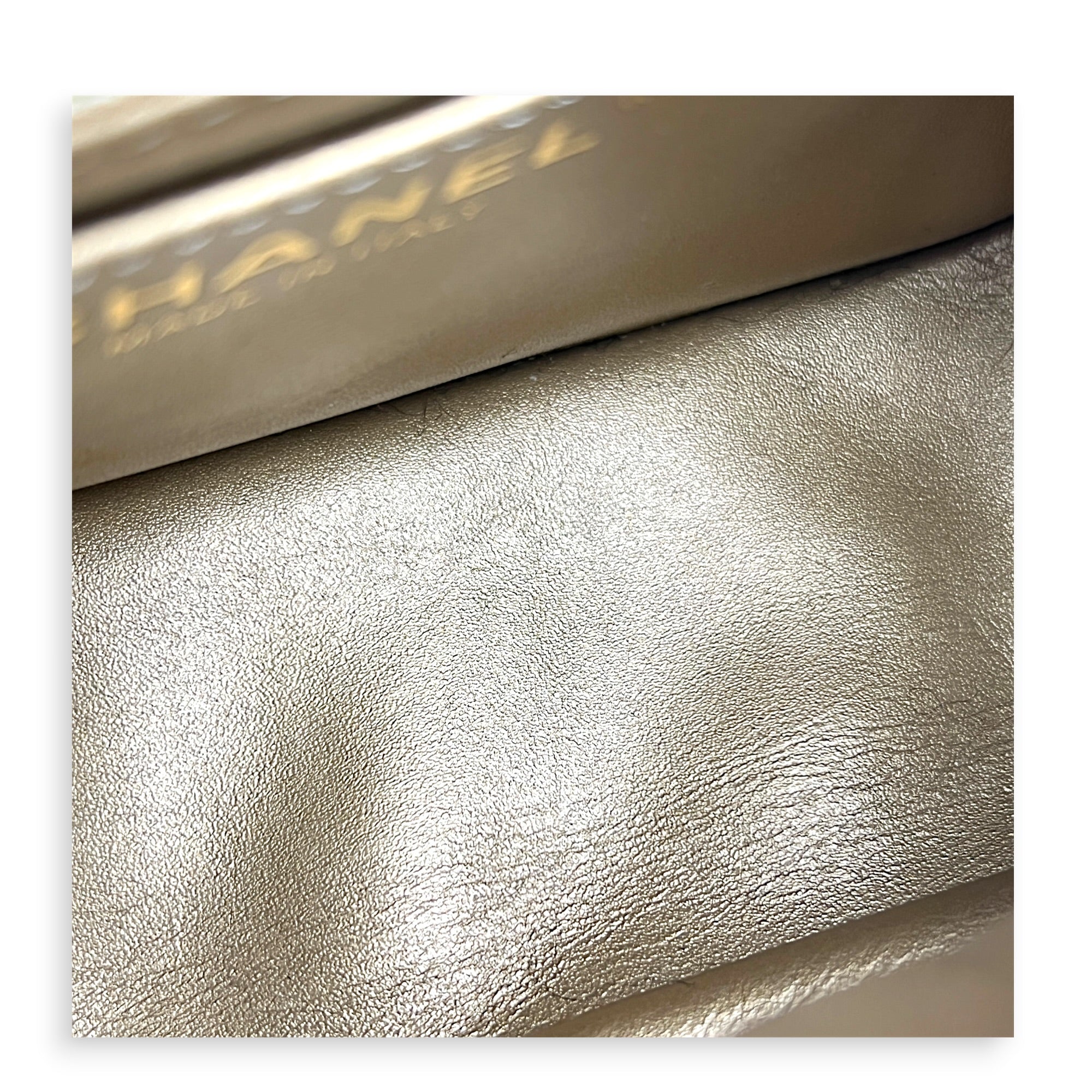 Square Pearl Crush Crossbody Bag Black in Lambskin, Gold hardware
