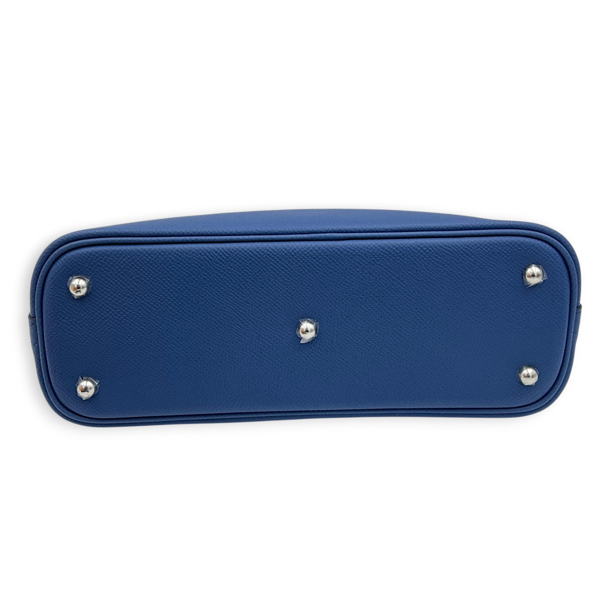Bolide 1923 25 Bleu Tie Top Handle Bag in Epsom, Palladium hardware