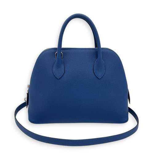 Bolide 1923 25 Bleu Tie Top Handle Bag in Epsom, Palladium hardware