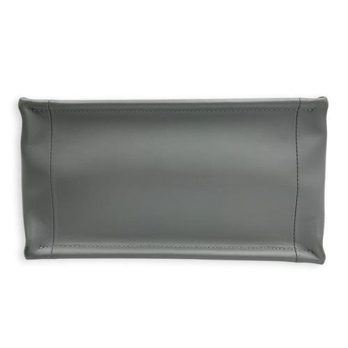 Book Tote Top Handle Bag Small Grey in Canvas, Gold hardware