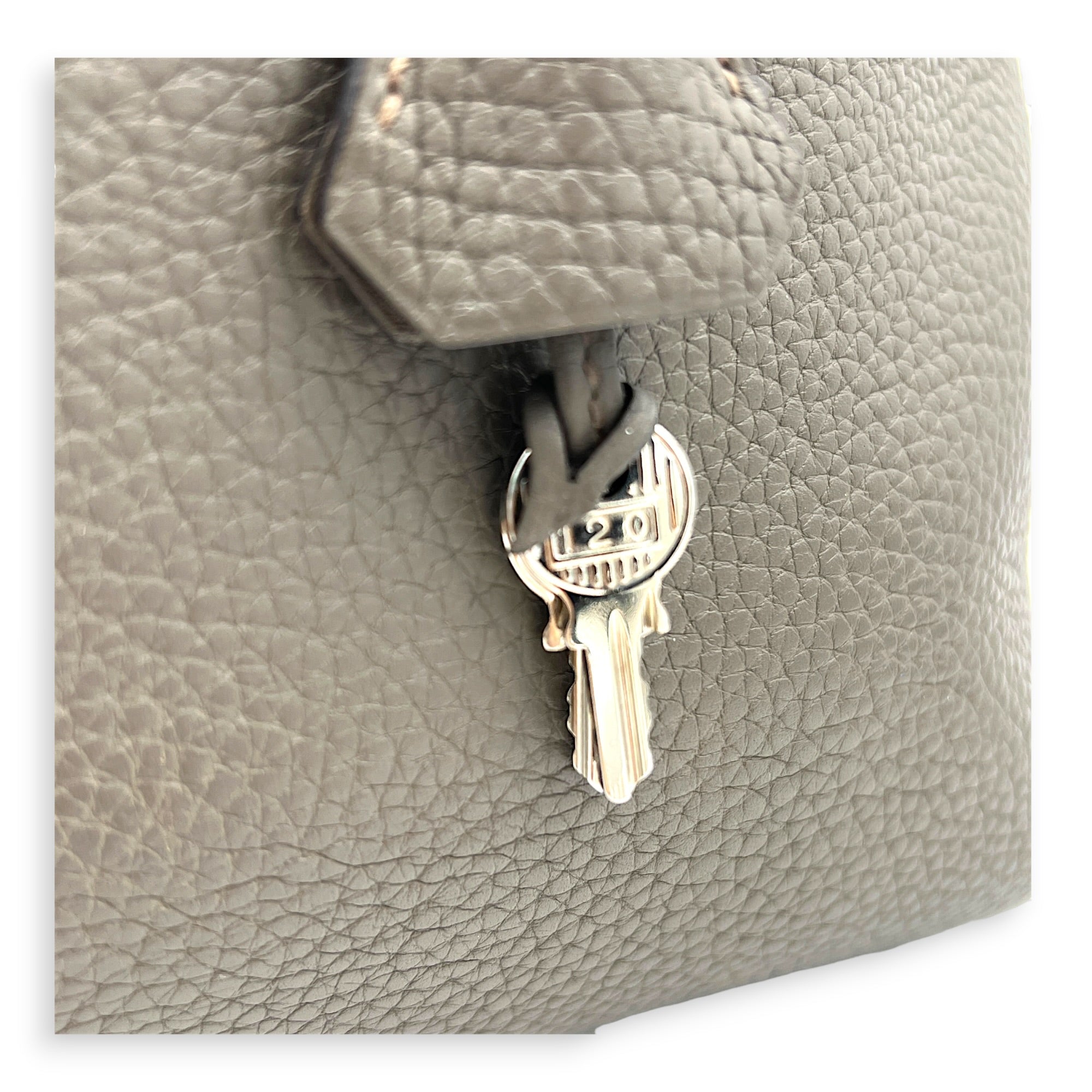 Bolide 35 Etain Top Handle Bag in Clemence, Palladium hardware