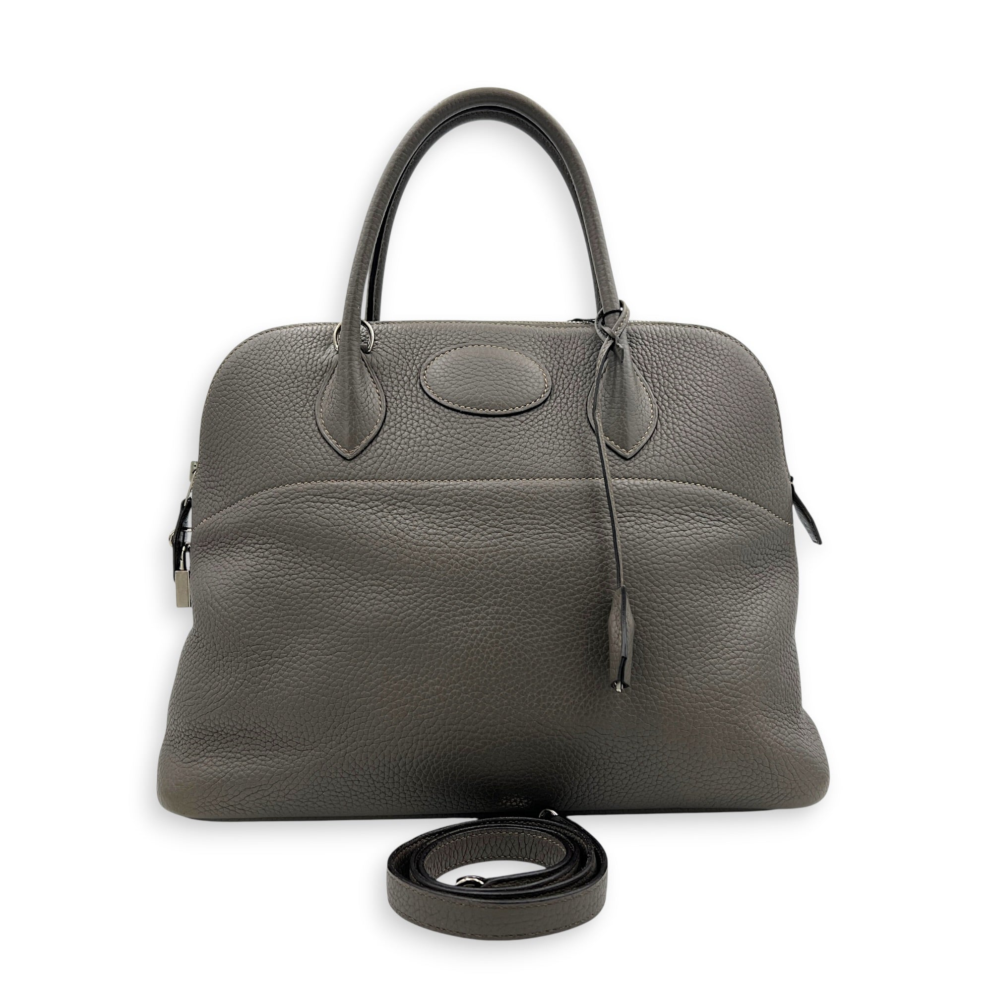 Bolide 35 Etain Top Handle Bag in Clemence, Palladium hardware