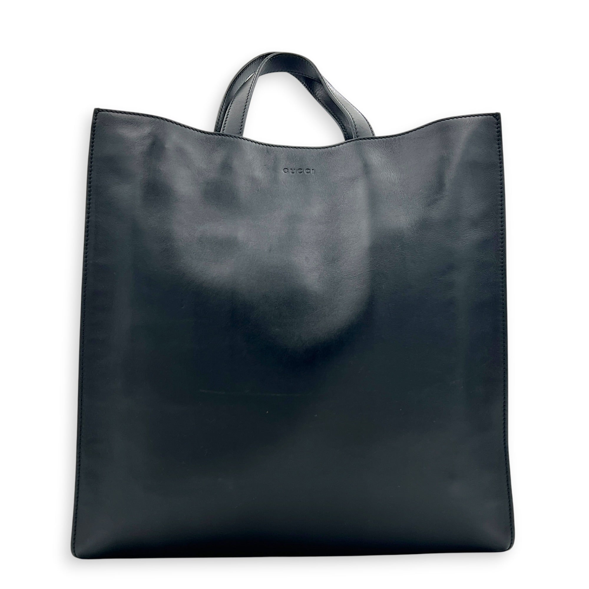 L’aveugle Par Amour Tote Bag Black in Calfskin, Gold hardware