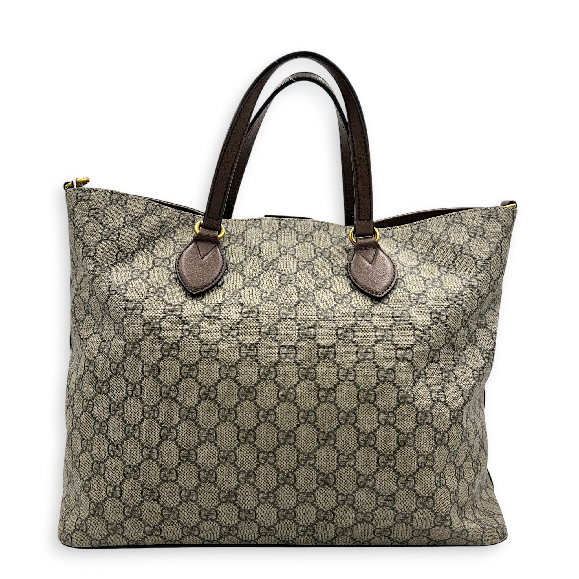 SupremeCarrier Soft Tote Bag Grey in Coated Canvas, Gold hardware