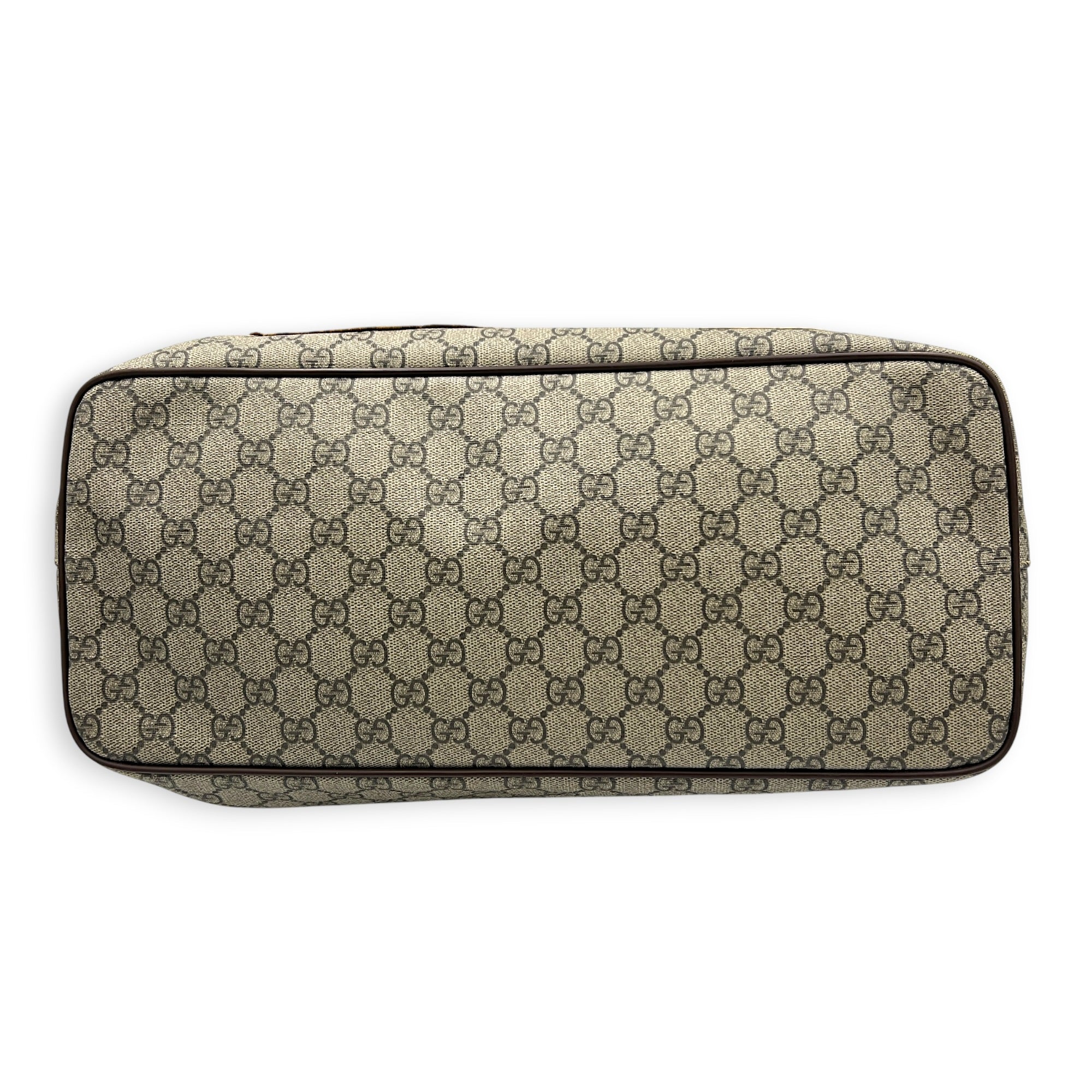 SupremeCarrier Soft Tote Bag Grey in Coated Canvas, Gold hardware