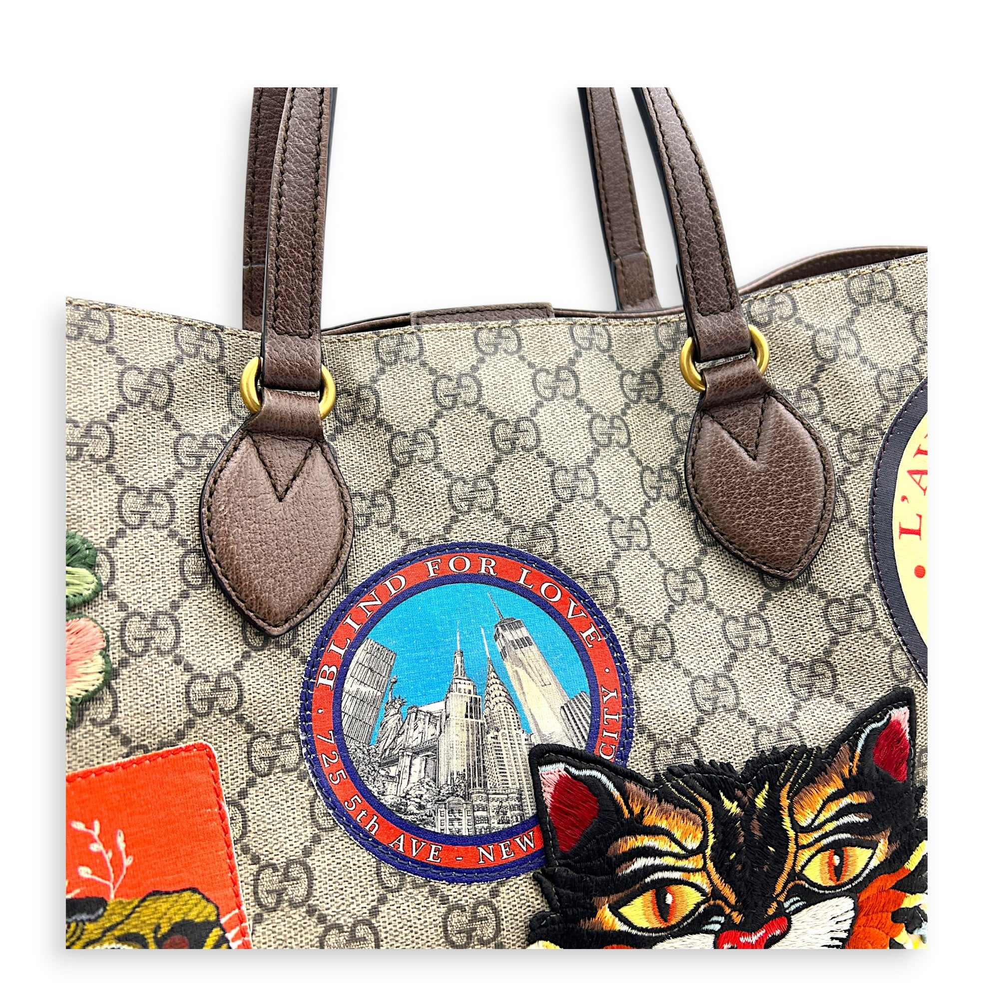 SupremeCarrier Soft Tote Bag Grey in Coated Canvas, Gold hardware