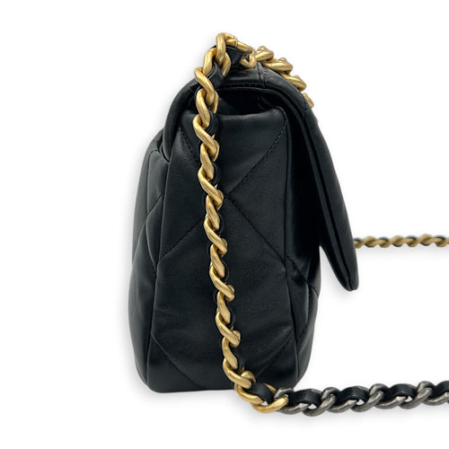 C19 Shoulder Bag Black in Lambskin, Mixed hardware