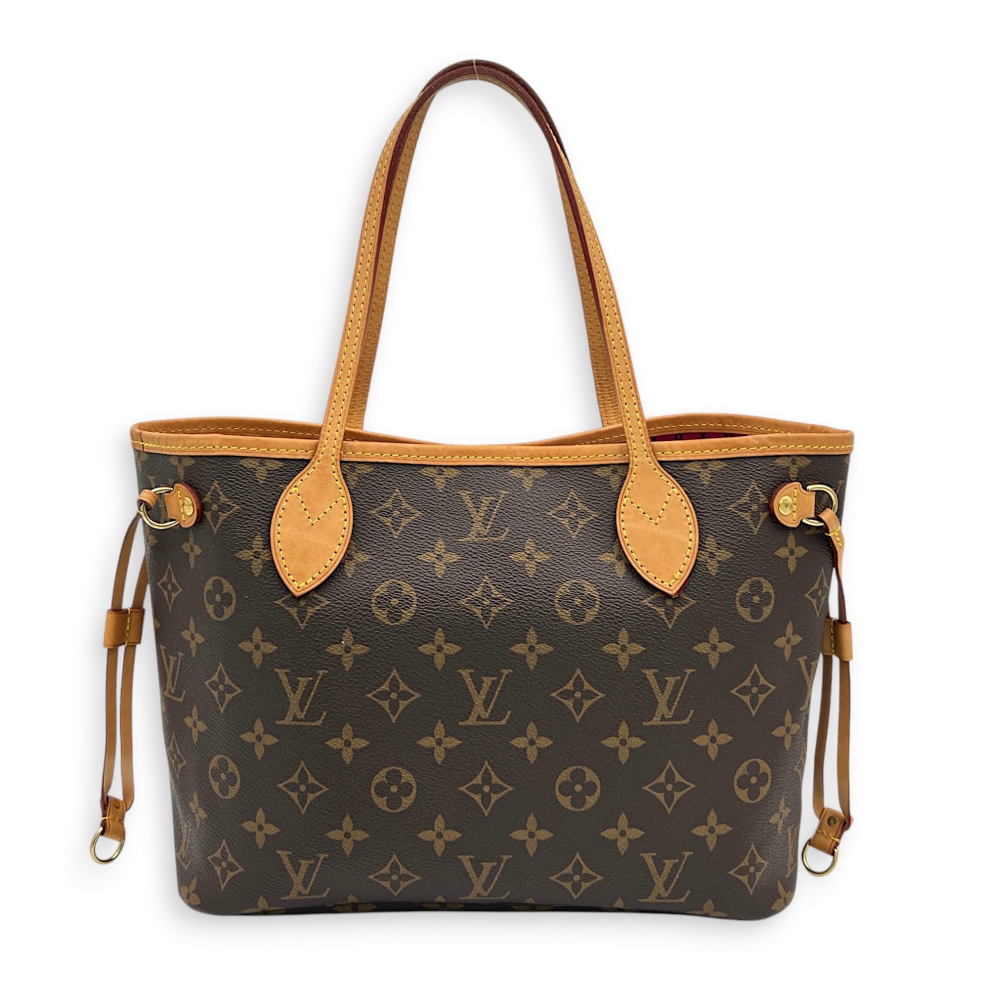 Neverfull Tote Bag PM Brown in Monogram Coated Canvas, Gold hardware