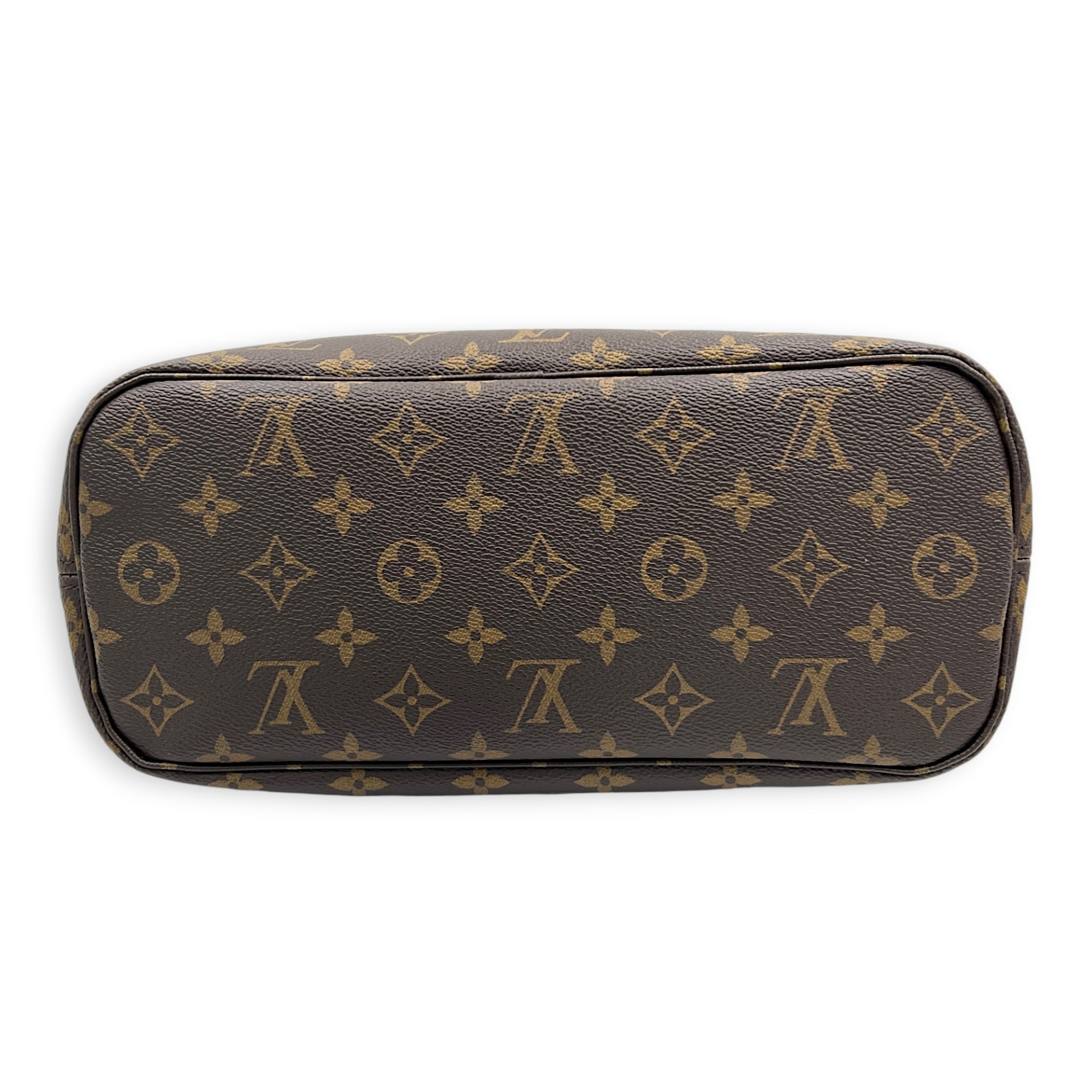 Neverfull Tote Bag PM Brown in Monogram Coated Canvas, Gold hardware