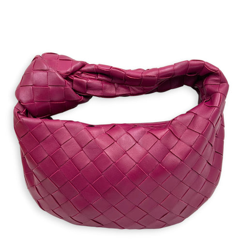 Jodie Top Handle Bag Mini Fuchsia in Nappa Leather, Gold hardware
