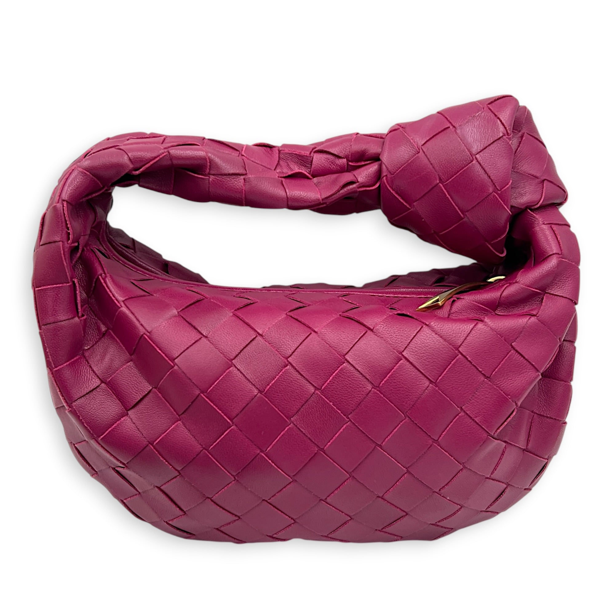 Jodie Top Handle Bag Mini Fuchsia in Nappa Leather, Gold hardware