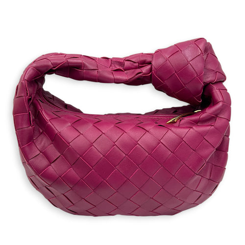 Jodie Top Handle Bag Mini Fuchsia in Nappa Leather, Gold hardware